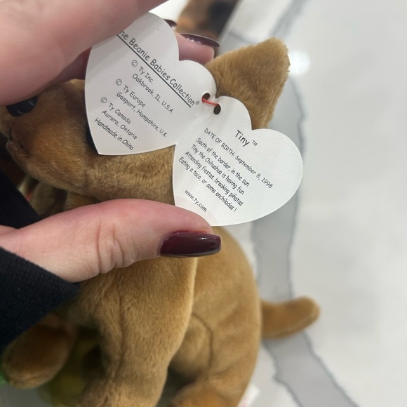 Rare Beanie Babie Tiny with date and spelling errors - Picture 5 of 5